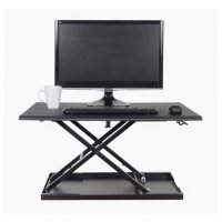 Luxor Pneumatic Standing Desk Converter - Black