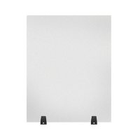 RECLAIM Acrylic Sneeze Guard Desk Divider - Tabletop, Frosted (Assorted Sizes)