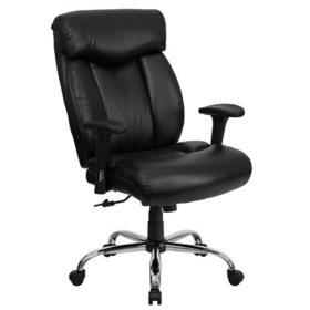 Flash Furniture Hercules Series Big & Tall Leather Office Chair, Black