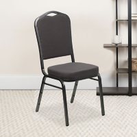 Flash Furniture Hercules Series Crown Back Fabric Banquet Chair, Gray