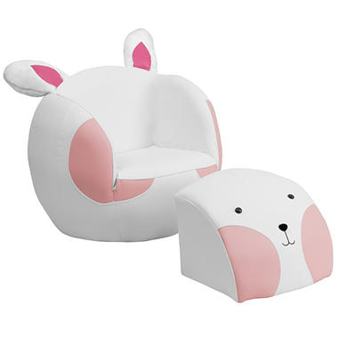Flash Furniture Kids’ Rabbit Chair and Footstool