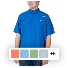 Habit Men's UPF 40+ UV Protection Short-Sleeve Fishing Shirt, Assorted Colors & Sizes