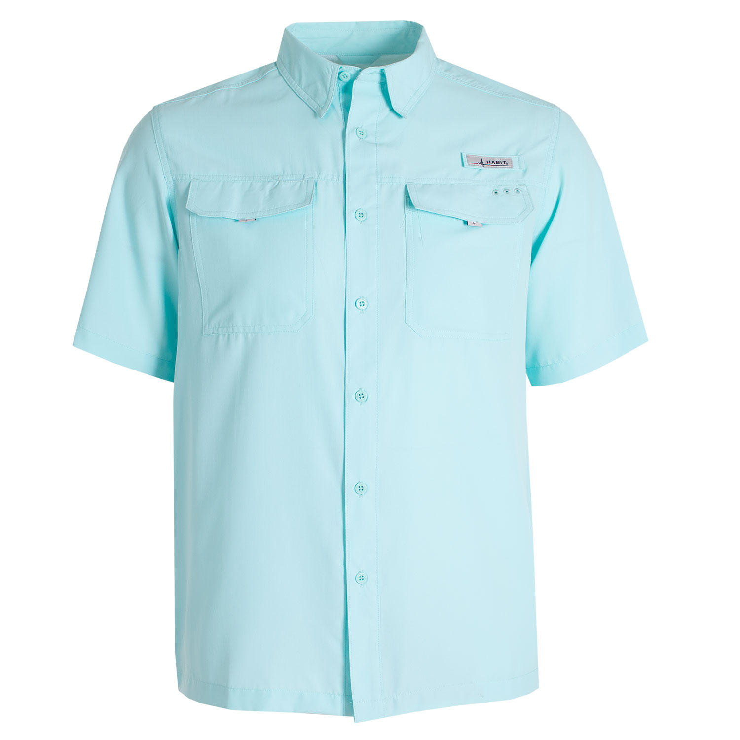 Habit Men's UPF 40+ UV Protection Short-Sleeve Fishing Shirt - Limpet Shell 2XL