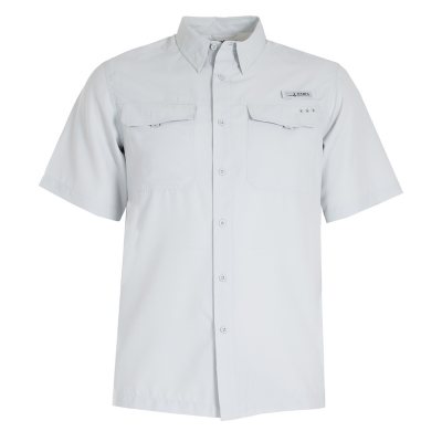 Habit Men's UPF 40+ UV Protection Short-Sleeve Fishing Shirt - Oyster Mushroom XXL