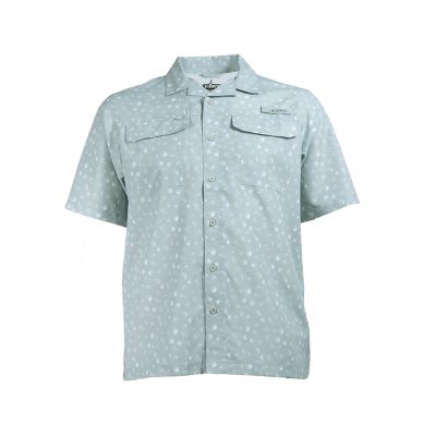 Habit Men's Short Sleeve 50+ UPF Camp Fishing Shirt:- 4XL, Dusk Diver Gray