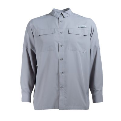 Habit Men's UPF 40+ UV Protection Long-Sleeve Fishing Shirt:- Dolphin, 3XL