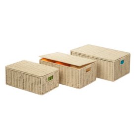 Member's Mark Multipurpose Storage Bins with Bamboo Lids - Set of 3,  Available in Small, Medium and Large - Sam's Club