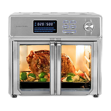 Kalorik 26-Quart Digital Maxx Air Fryer Oven with 7 Accessories, Stainless Steel