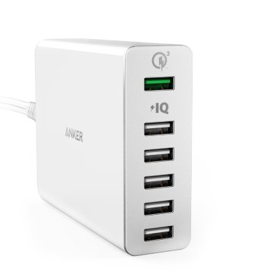 Anker Quick Charge 6-Port USB Wall Charger (White) - Sam's Club
