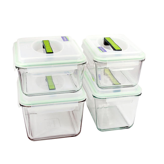 Glasslock Travel Containers, 8-Piece Set