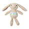 White, variant on Jumbo Plush Bunny Dog Toy with TPR Ball & Rope