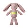 Pink, variant on Jumbo Plush Bunny Dog Toy with TPR Ball & Rope
