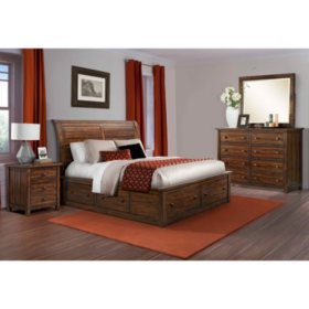 Danner Storage Bed Bedroom Set (Choose Size)