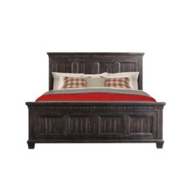 Society Den Steele Panel Bed in Dark Brown, Assorted Sizes