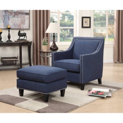 accent chair with ottoman