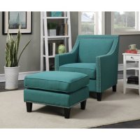 Emery Accent Chair & Ottoman (Assorted Colors)