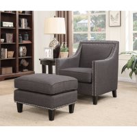 Emery Accent Chair & Ottoman (Assorted Colors)