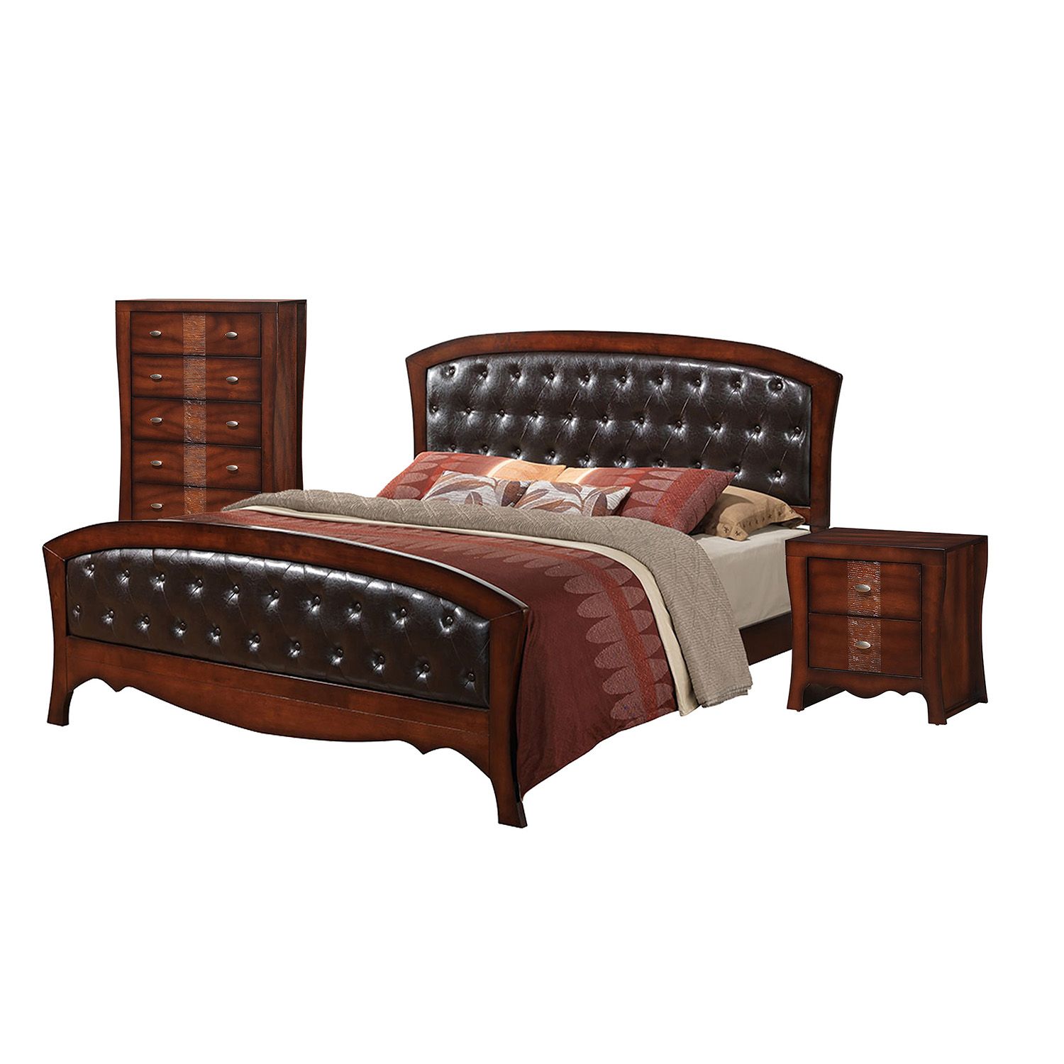 Jansen 3 Piece Queen Bedroom Furniture Set