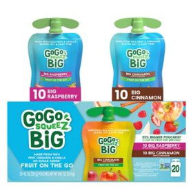 GoGo SqueeZ BIG SqueeZ Applesauce Pouches Variety Pack (4.2 oz., 20 ct.)