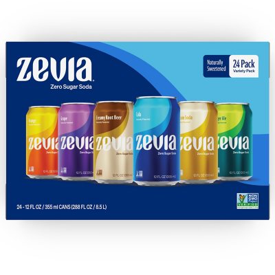 Zevia Zero Sugar Soda Variety Pack 12 fl. oz., 24 pk. - Sam's Club