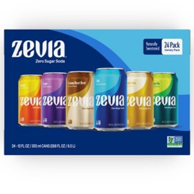 Zevia Zero Sugar Soda Variety Pack (12 fl. oz., 24 pk.)
