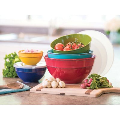 Melamine Bowls with Lids 10 Piece Set Assorted Colors Sam s Club