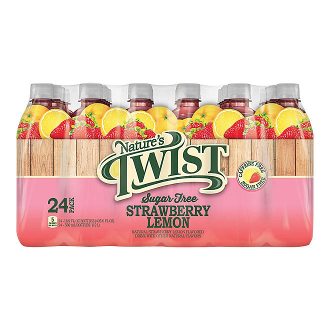 Nature's Twist Sugar-Free Strawberry Lemon 16.9 fl. oz., 24 pk.