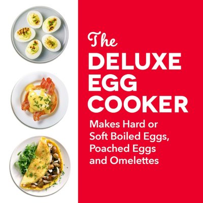 DASH DEC012PY Deluxe Rapid Egg Cooker: Electric, 12 Capacity for Hard  Boiled, Poached, Scrambled, Omelets, Steamed Vegetables, Seafood, Dumplings  