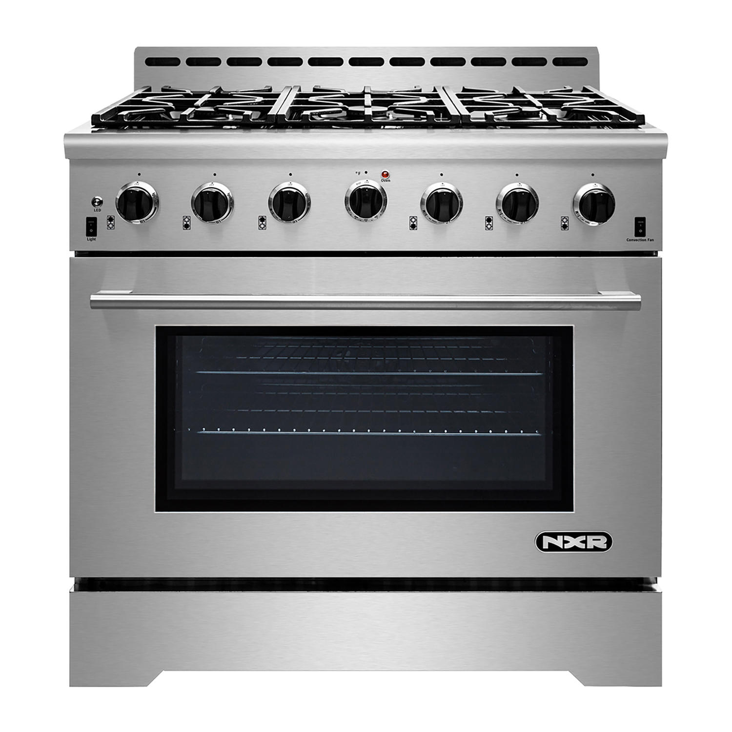 NXR Stainless Steel 36″ Gas Range with LED