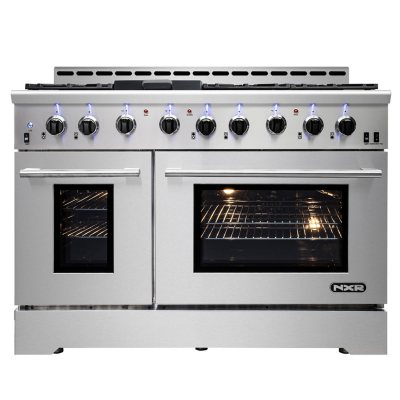 Standard Range SR-F4D-NG 78 lb. Natural Gas Stainless Steel Split