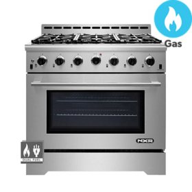 NXR 36 In. Freestanding Dual Fuel Range - Professional Style w/ Convection Oven