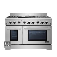 NXR Stainless Steel 48" Professional Style Dual Fuel Range with Convection Oven 