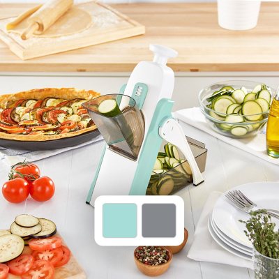 Dash Safe Slice Mandoline Slicer Julienne + Dicer for Vegetables Meal Prep & More with 30+ Presets & Thickness Adjuster - Midnight Navy