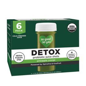 So Good So You Detox Probiotic Shots, 6 pk.