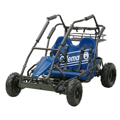  Coleman Powersports - Go kart todoterreno, funciona con gasolina,  196 cc, 6.5 caballos de fuerza (color azul, modelo KT196-BL) : Automotriz