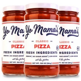 Yo Mama's Foods Low-Carb Pizza Sauce 12.5 oz., 3 pk.