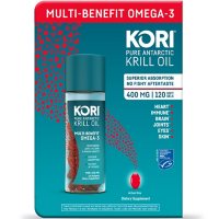 Kori Pure Antarctic Krill Oil Multi-Benefit Omega-3 Mini Softgels, 400mg (120ct.)