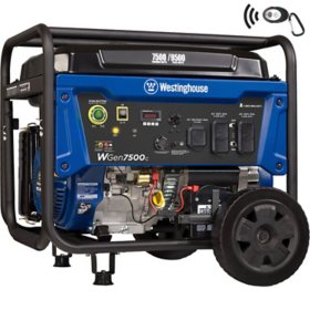 Westinghouse WGen7500c 9500 Watts Remote Electric Start Gas Portable Generator