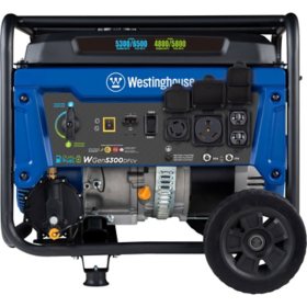 Westinghouse WGen5300DFcv 6500/5800 Peak Watts 5300/4800 Rated Watts Dual Fuel Generator