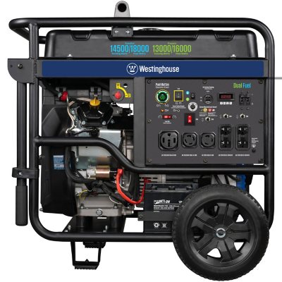 WGen12000DFc 12000/10800 Running Watts 15000/13500 Starting Watts Dual Fuel Portable Generator