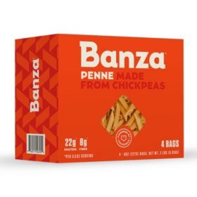 BANZA Chickpea Penne Pasta 8 oz., 4 pk.