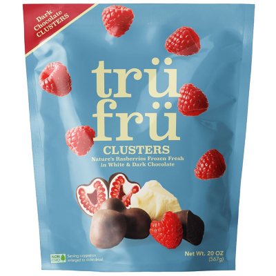 Tru Fru Raspberries in White & Dark Chocolate (20 oz.) - Sam's Club