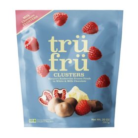 Tru Fru  Raspberry Clusters in White and Milk Chocolate (20 oz.)