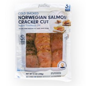 ArcticFish Cold Smoked Norwegian Salmon Cracker Cut (12 oz.)
