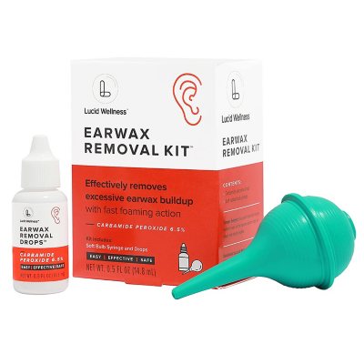 Lucid Ear Wax Removal Kit with 6.5% Carbamide Peroxide Drops (0.5 oz.) -  Sam's Club