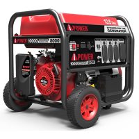 A-iPower Portable Generator with Electric Start, 10,000 Watt Starting Power & 8,000 Watt Running Power, Large Fuel Tank for Extended Run Time