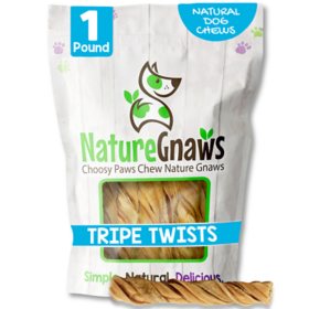 Nature Gnaws Beef Tripe Twists Dog Chews, 1 lb.