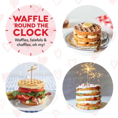 Dash Heart Miniature Waffle Maker with Heart Print Lid - Sam's Club