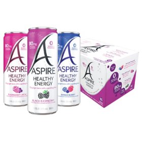 Aspire Healthy Energy Drinks Variety Pack 12 fl. oz., 15 pk.