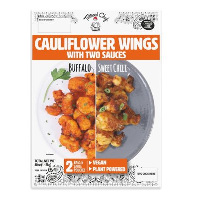 Tattooed Chef Cauliflower Wings with Two Sauces, Frozen ...